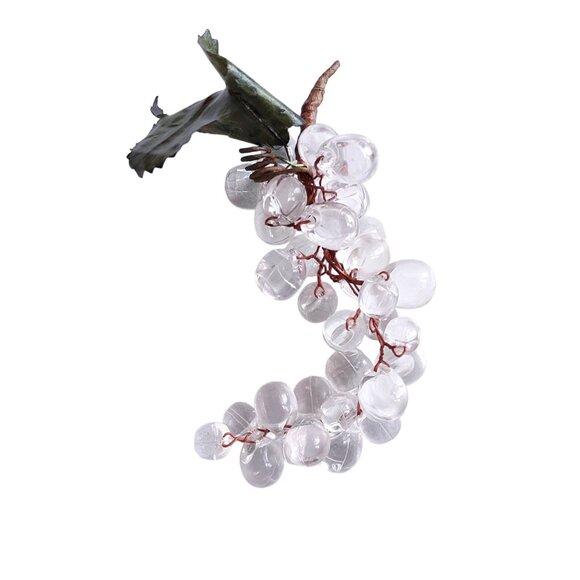 3 Pc Vintage MCM 1960's Clear/Pink/ Cherry Red Lucite Grapes Bunch 5.5"L - Picture 4 of 4